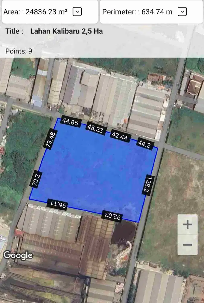 Dijual Lahan 2,48 Ha di Kalibaru Teluk Naga Tangerang
