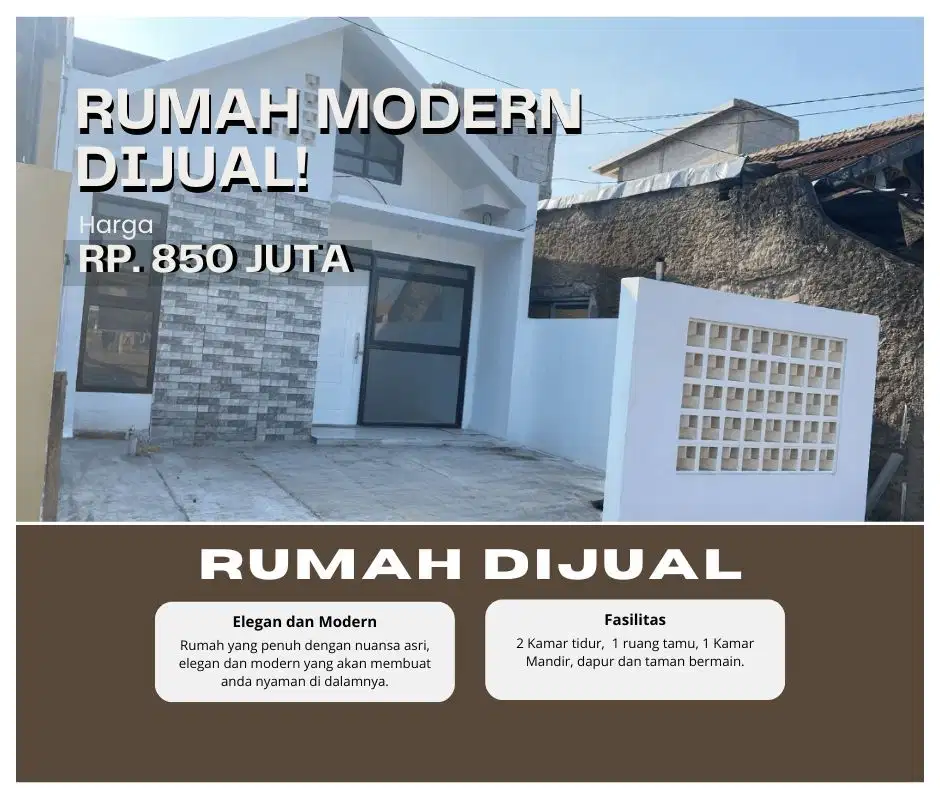 Dijual Rumah Baru siap Huni Lokasi Tengah Kota bandung