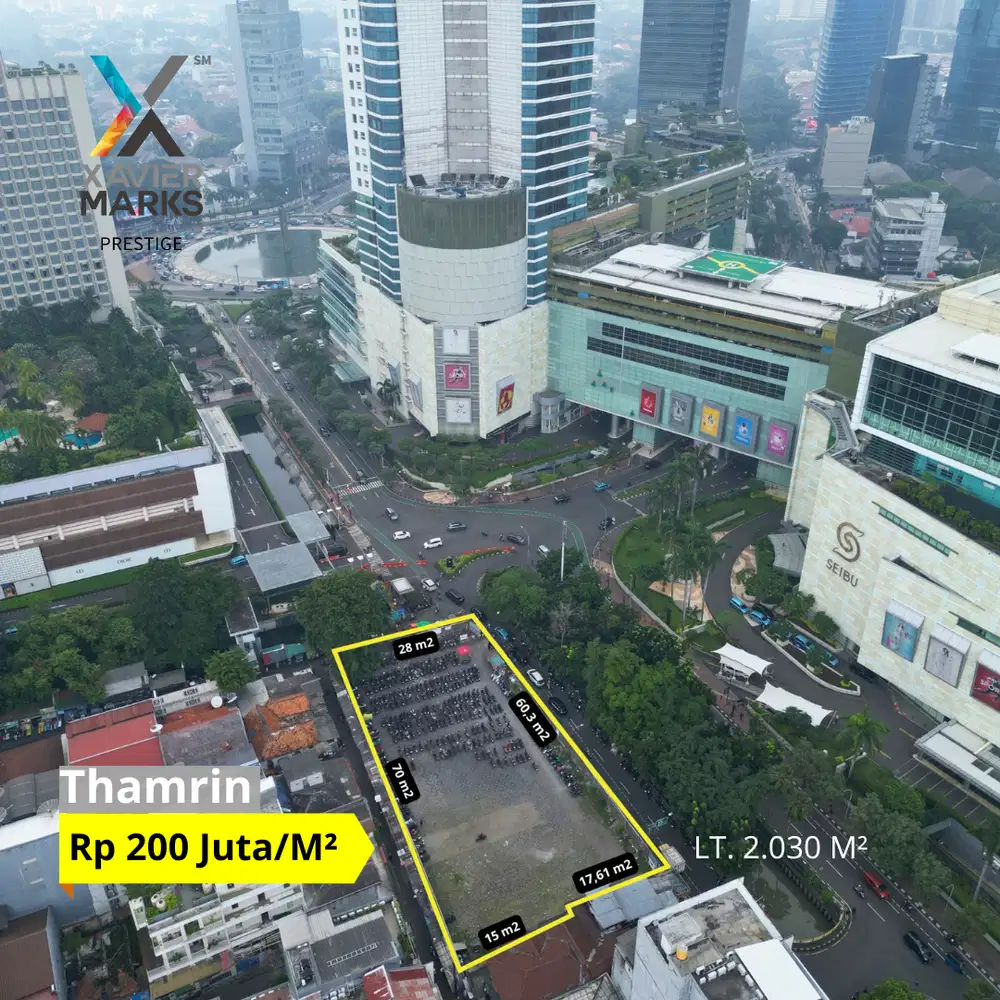 Dijual Tanah Komersial Area Bundaran HI Thamrin, dekat Plaza Indonesia