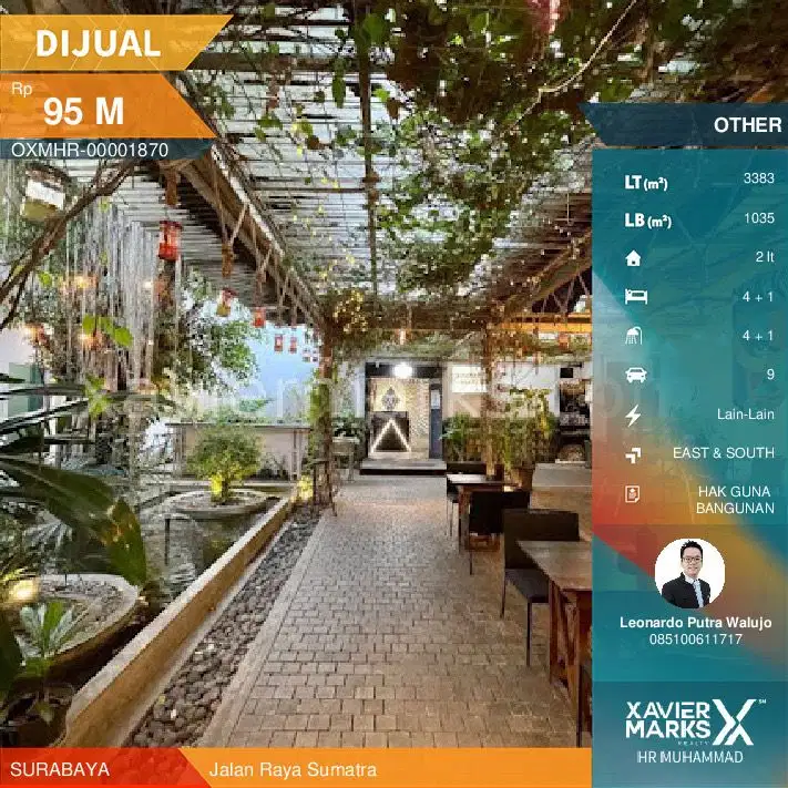 Area Komersial Pusat Kota Surabaya di Jl Sumatra luas 2.149m2