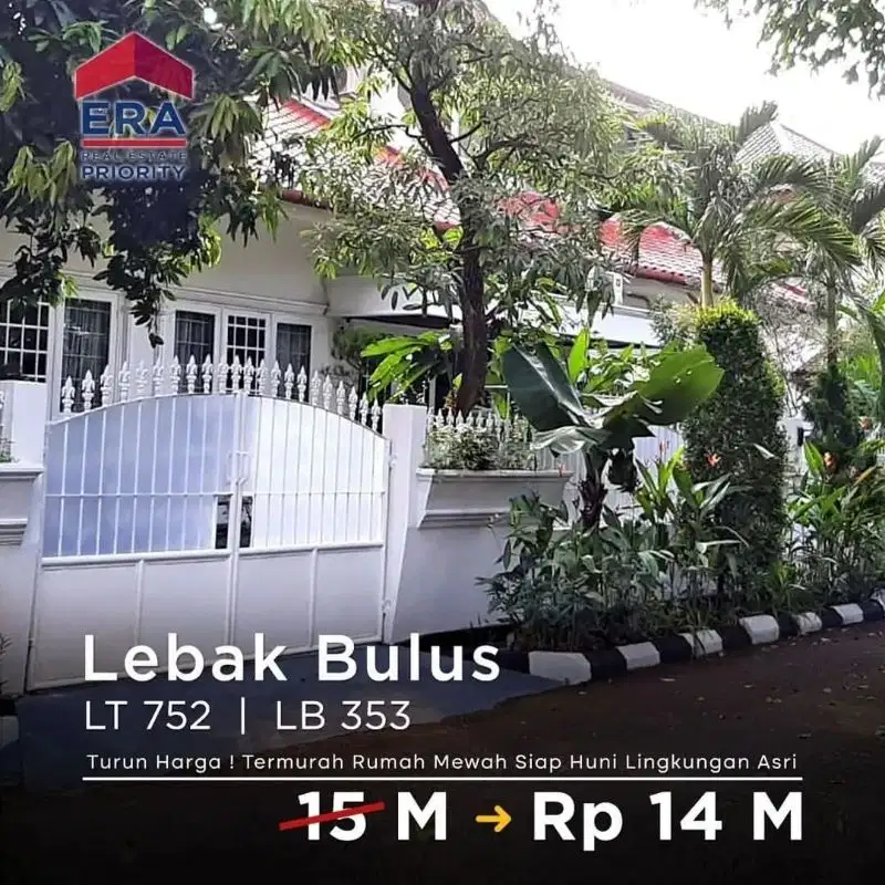 DIJUAL MURAH RUMAH  DI VILLA DELIMA LEBAK BULUS JAKARTA SELATAN