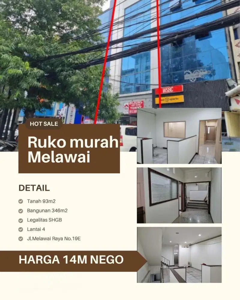Jual murah!  ruko melawai raya Blok M kebayoran baru jaksel