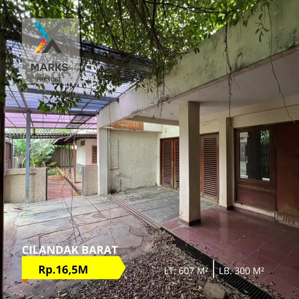 DIJUAL TANAH AREA PREMIUM, BONUS RUMAH LAMA DI CILANDAK BARAT JAKSEL