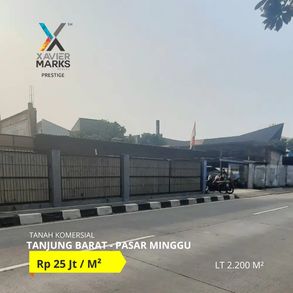FOR SALE TANAH KOMERSIAL DI TANJUNG BARAT PASAR MINGGU JAKSEL