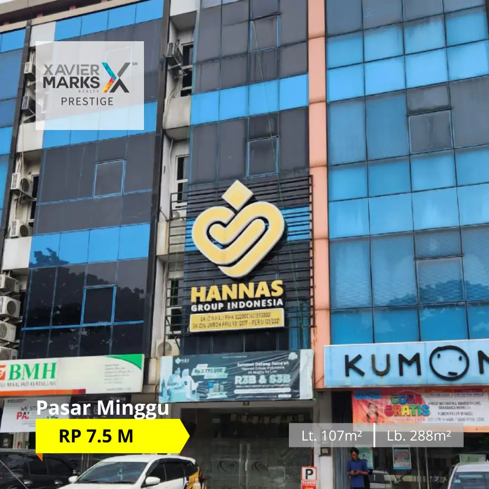 TURUN HARGA 02 FOR SALE RUKO SIAP PAKAI JLN. RAYA PASAR MINGGU JAKSEL