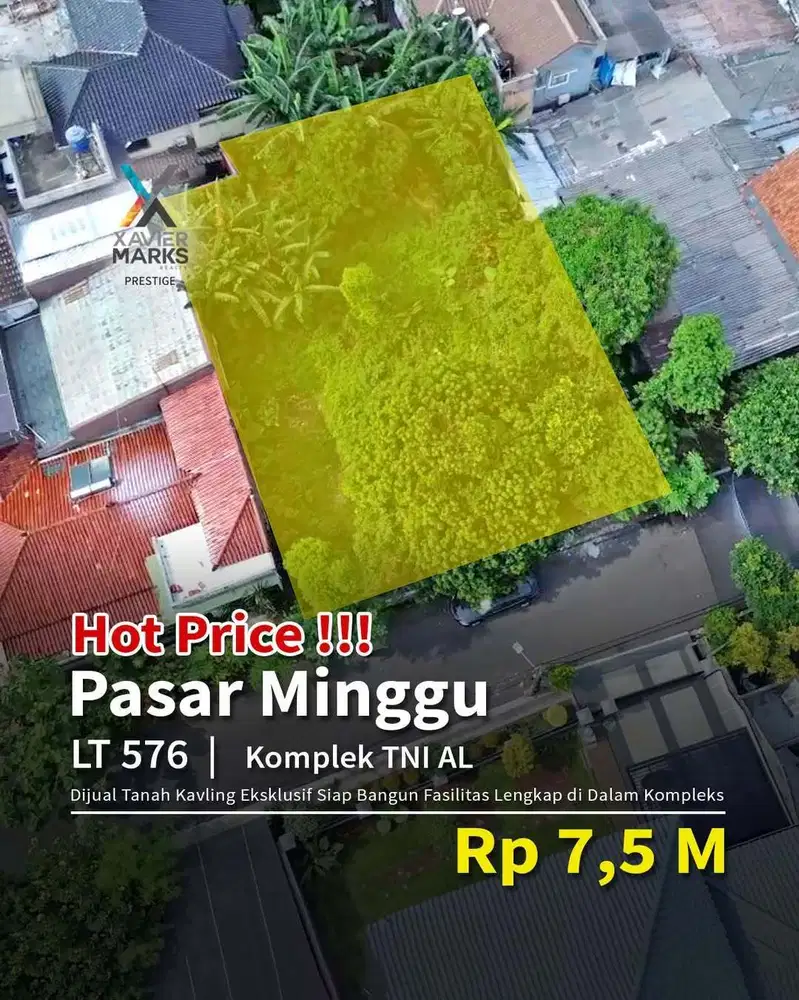 Di Jual Tanah di pasar minggu  Luas 576 M²