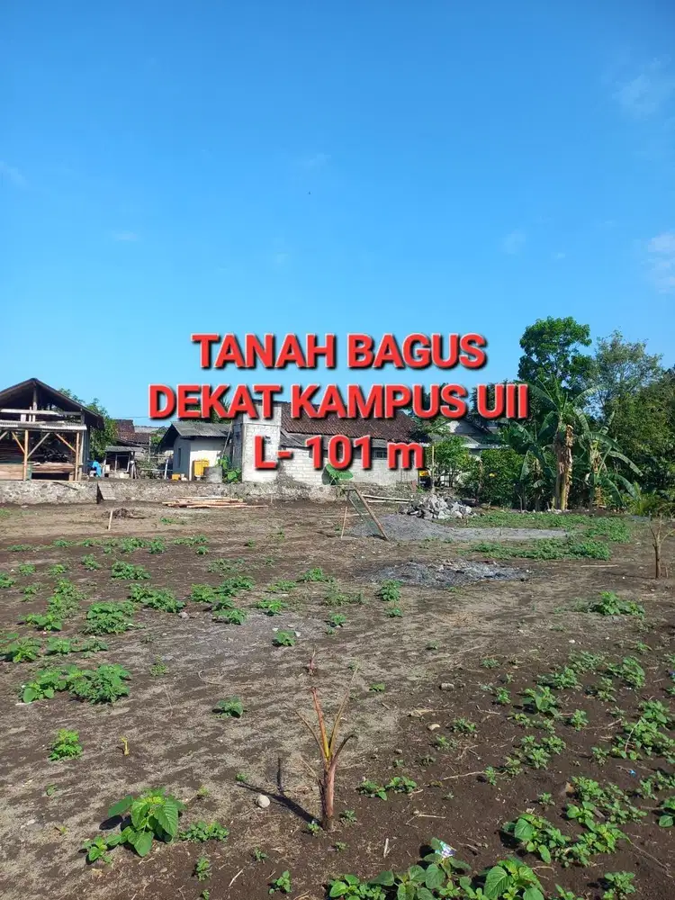 Cocok dibangun kontrakan koskosan tanah kavling dekat kampus UII jogja