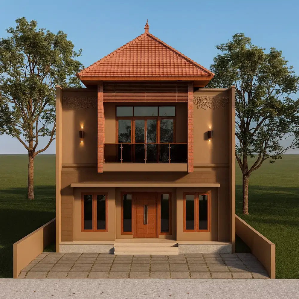 Dekat Sindu Kusuma Edupark Rumah Bali Style 2 Lantai Siap Bangun