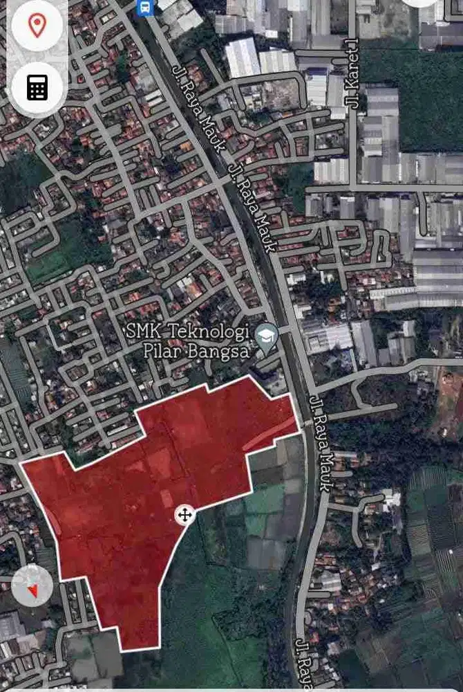 Dijual Tanah 10 Ha Strategis di Jalan Raya Mauk di Sepatan Tangerang