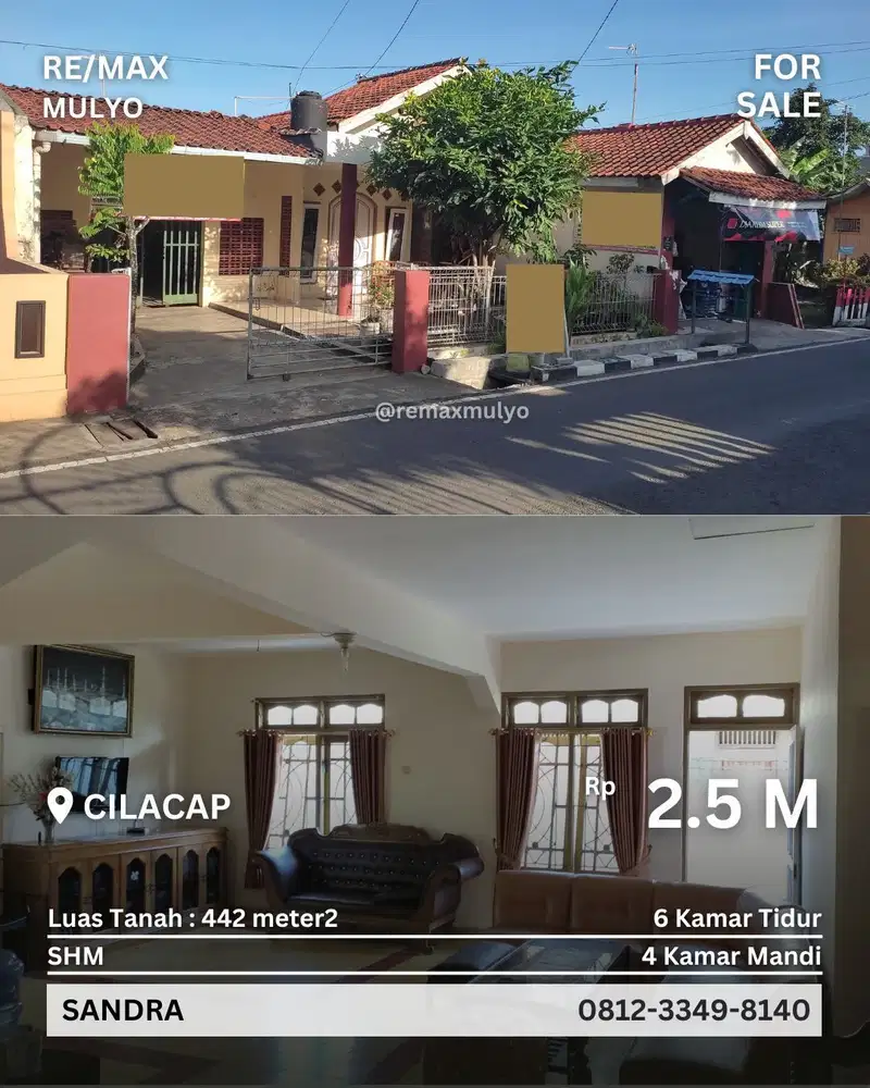 Dijual Rumah + Tempat Usaha Luas Wilayah Cilacap