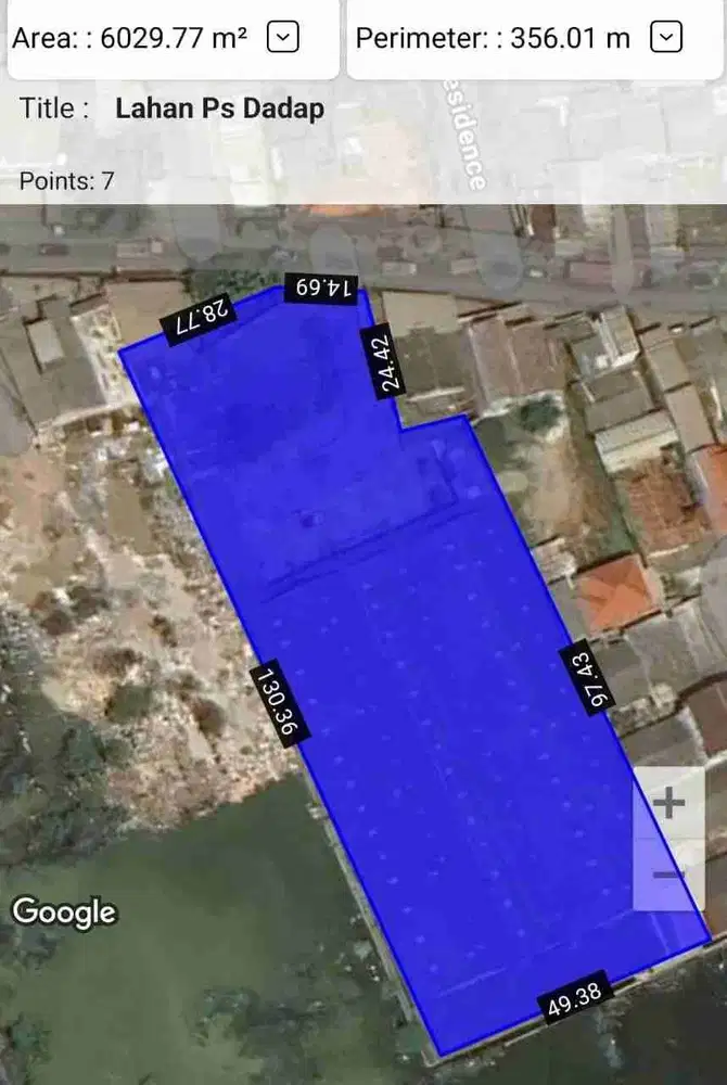 Dijual Lahan 6.030 m2 di Jalan Raya Dadap Kosambi Tangerang