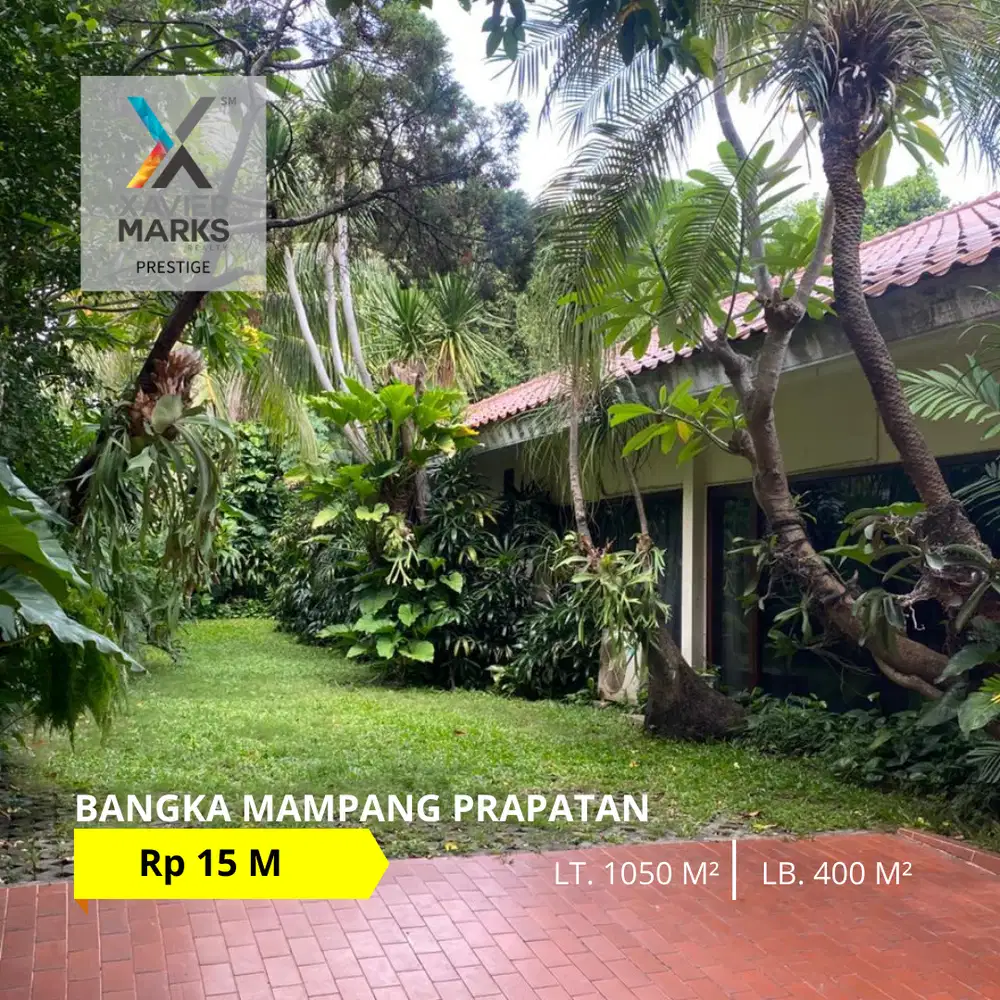 DI JUAL CEPAT RUMAH LAMA TERAWAT HITUNG TANAH DI JL.BANGKA MAMPANG