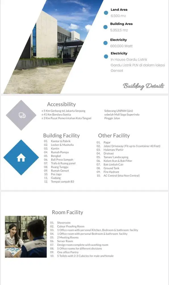 Dijual gudang pabrik kantor cocok untuk investasi di Serpong Tangerang
