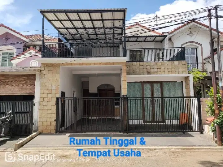 Rumah Pinggir Jalan Bisa Utk Usaha & Dekat Akses Tol di Nusaloka BSD