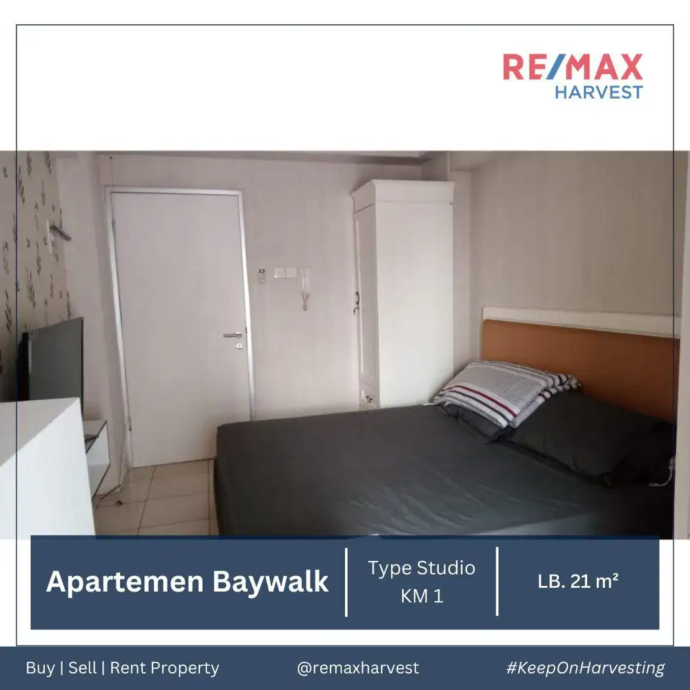 DIJUAL/DISEWA HARGA MURAH APARTEMEN BAYWALK TYPE STUDIO FULL FURNISHED