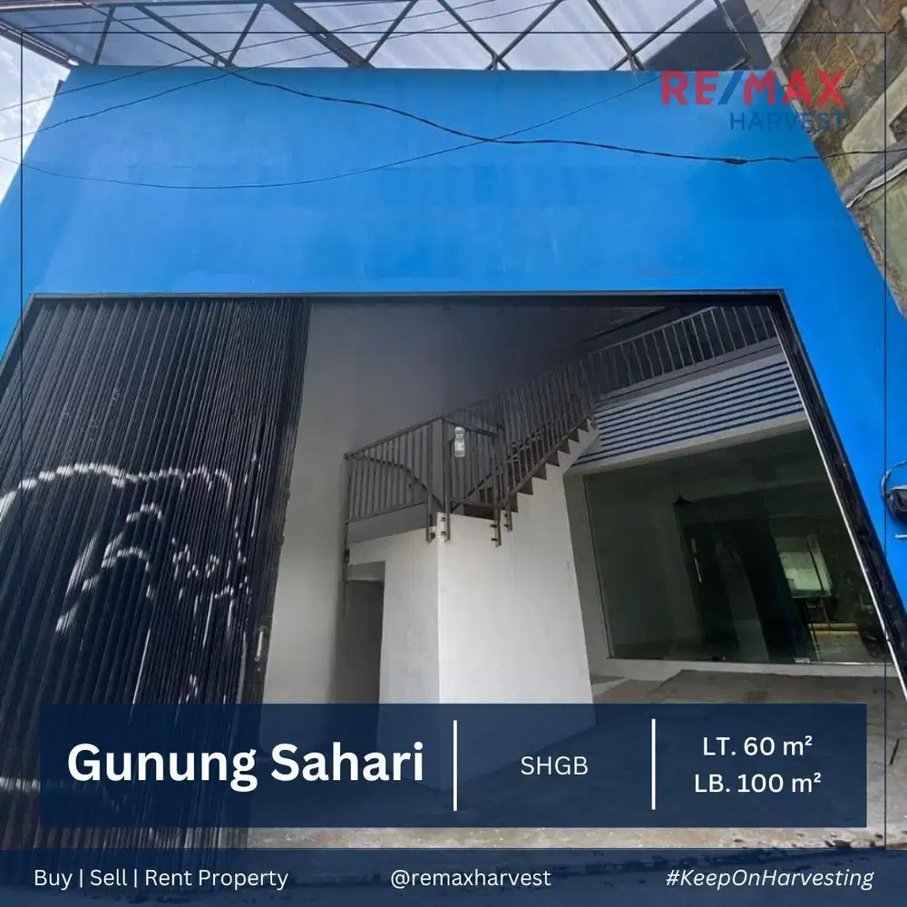 DIJUAL/DISEWA RUKO LOKASI SANGAT STRATEGIS GUNUNG SAHARI JAKARTA UTARA
