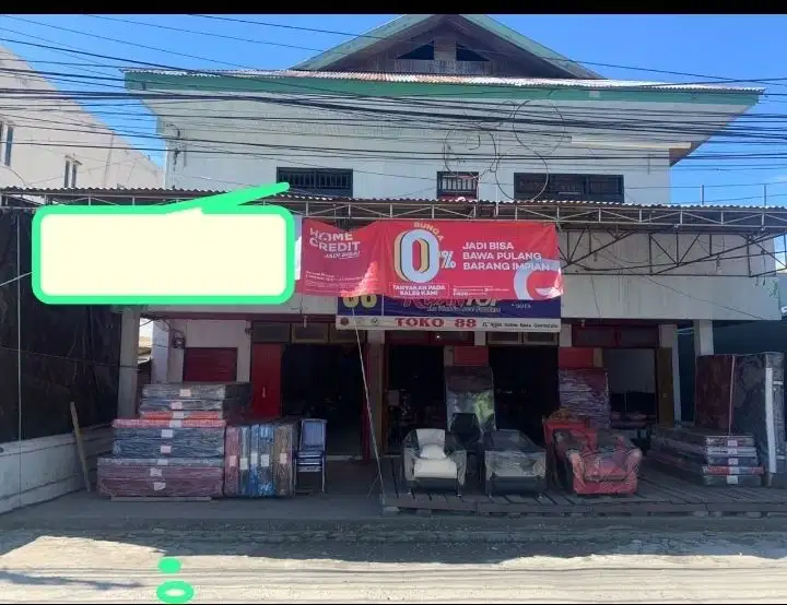 Dijual murah ruko 2 lantai di Gorontalo dekat Gelael SM dpn bank Sinar