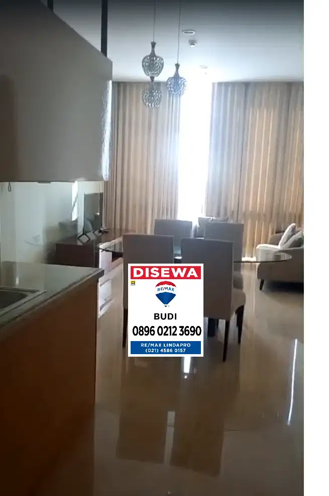 Disewakan apartemen Summit kelapa gading furnish LB 110 m2 2 KT lt 9