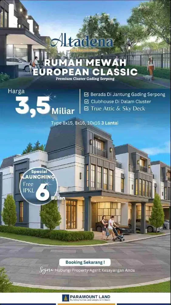 CLUSTER ALTADENA RESIDENCES! KPR DP 10% paling laris th ini!