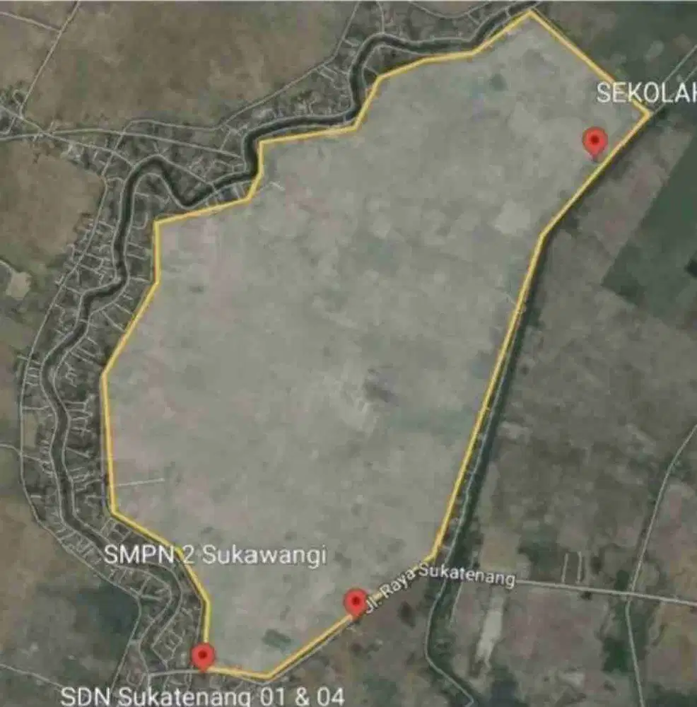 Dijual Lahan 150 Ha Sukateng Bekasi Jawa Barat