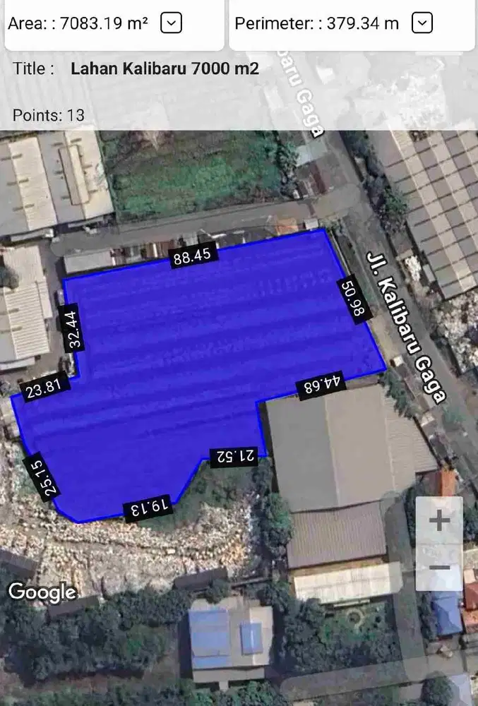 Dijual Lahan 7.100 m2 di Zona Industri Kalibaru Tangerang