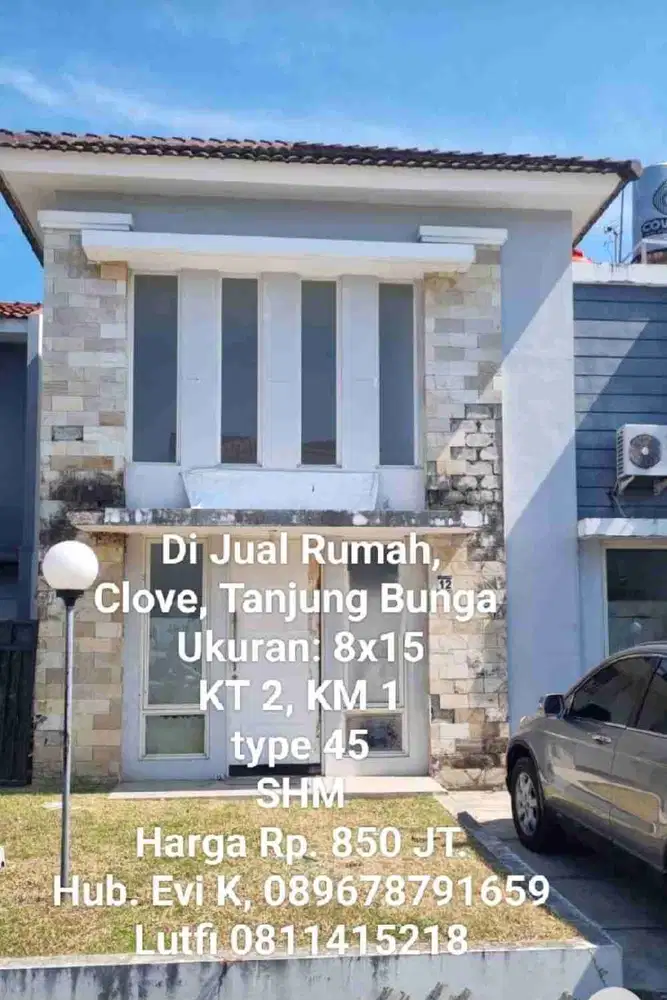 Dijual Rumah The Clove Tanjung Bunga Makassar