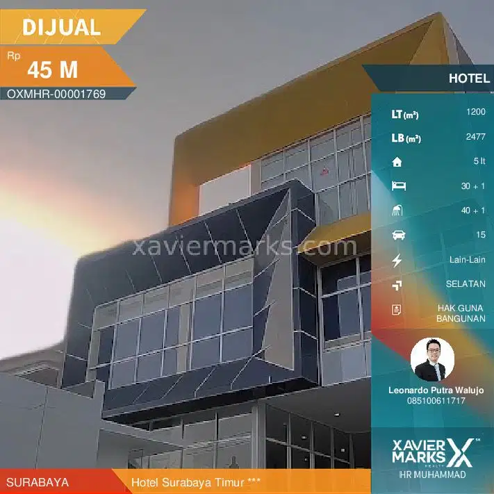 Hotel Bintang 3 Surabaya Timur dekat ITS dan Galaxy Mall ada 30 kamar