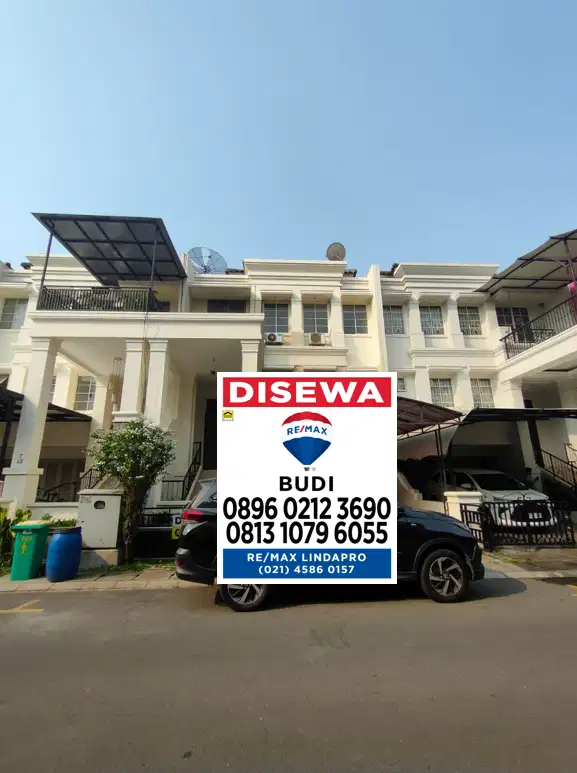Disewakan Rumah 3 Lt 8 X 18 Gading Grande 4+1 Kt Furnish Kelapa Gading