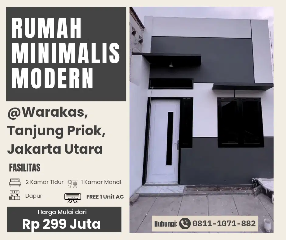 Rumah Warakas Tanjung Priok Jakarta Utara, Rumah Minimalis Modern