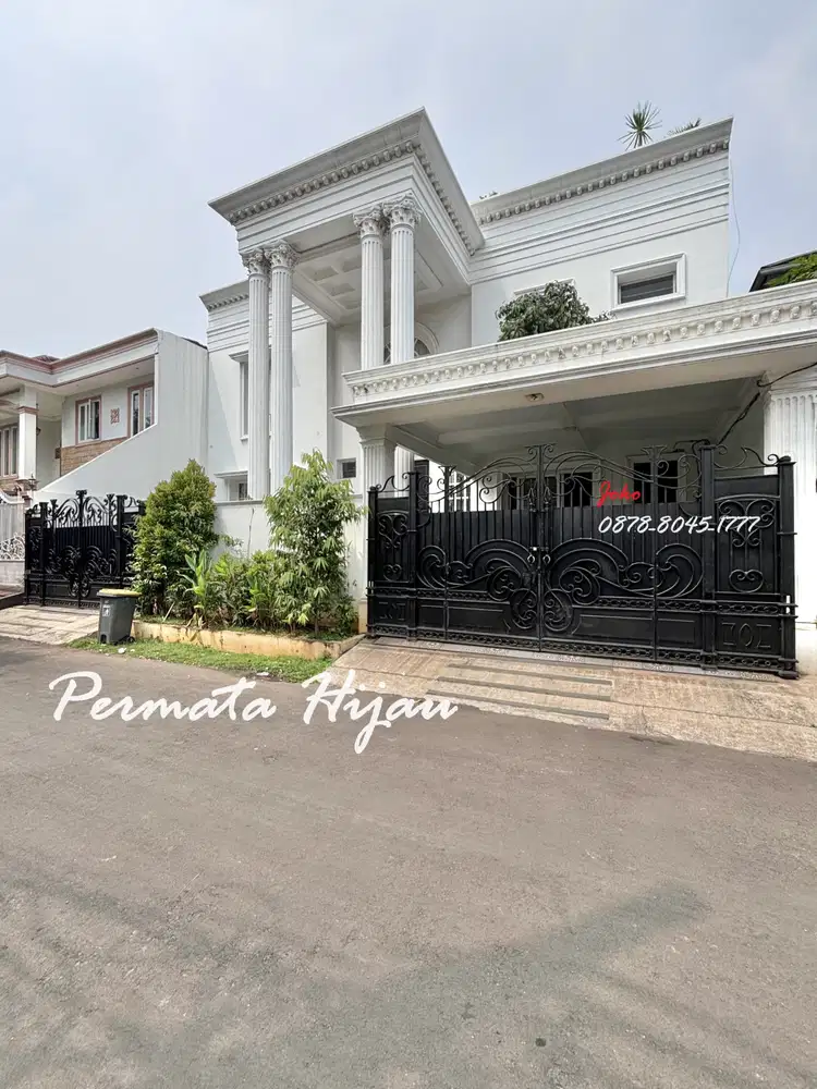 Rumah Mewah Design Amican Klasik Fully Furnished di Permata Hijau