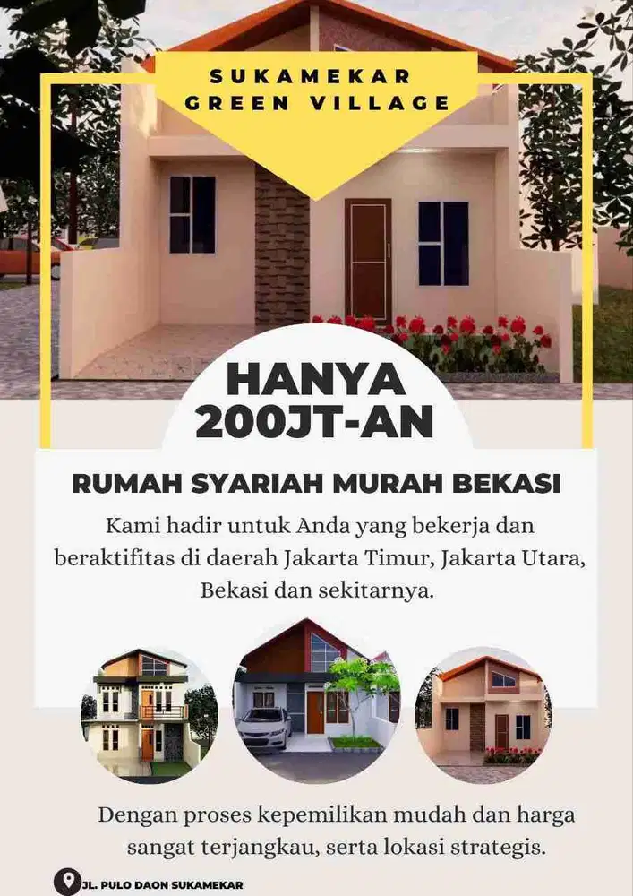 Rumah baru paling murah di babelan bekasi