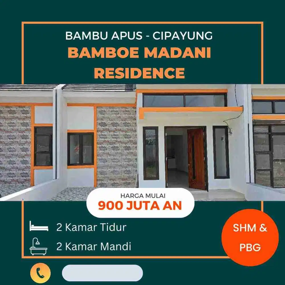 Rumah Siap Huni Cluster strategis pinggir jalan raya di Jakarta Timur