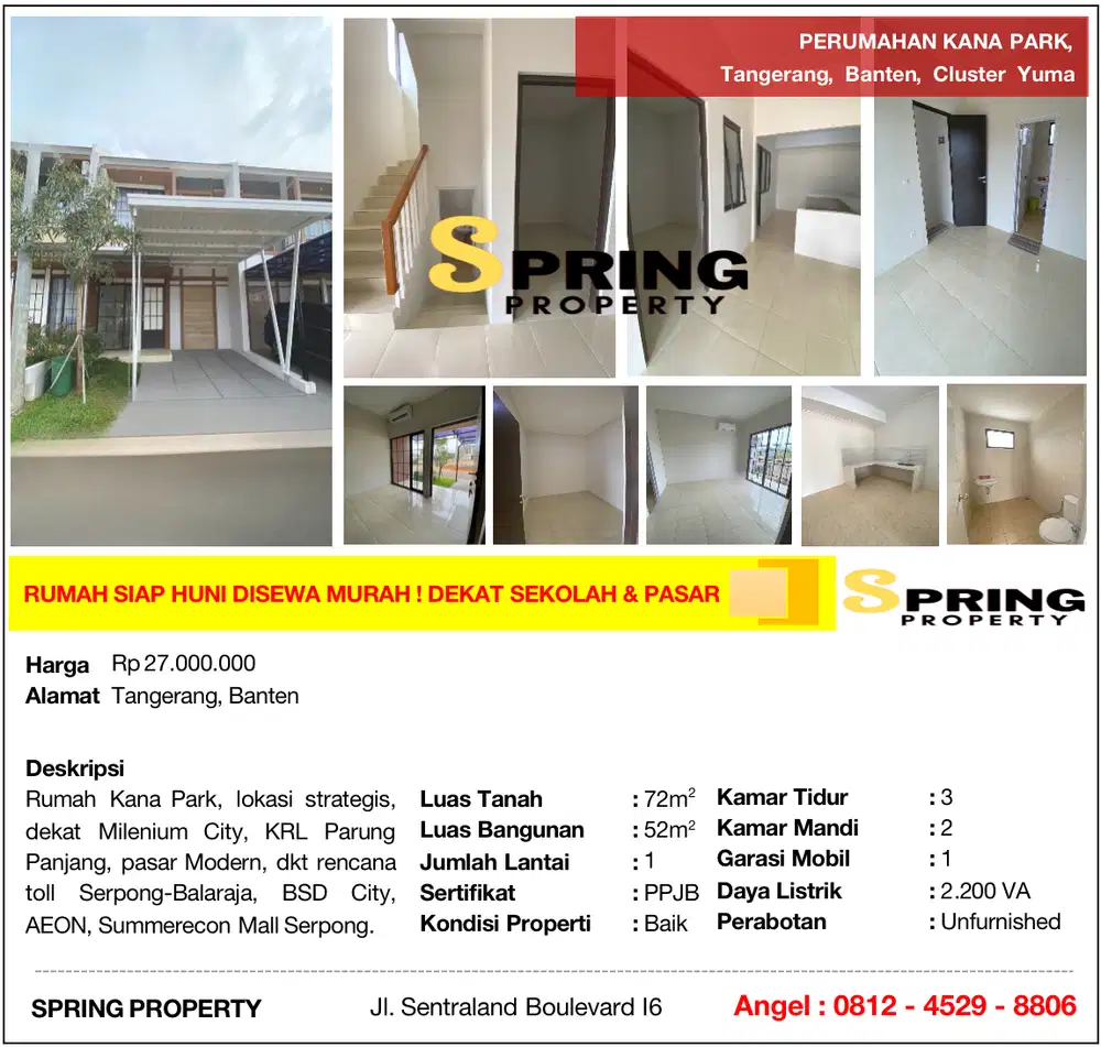 Rumah Murah di Kana Park Dekat Stasiun Parung Panjang Legok Tangerang