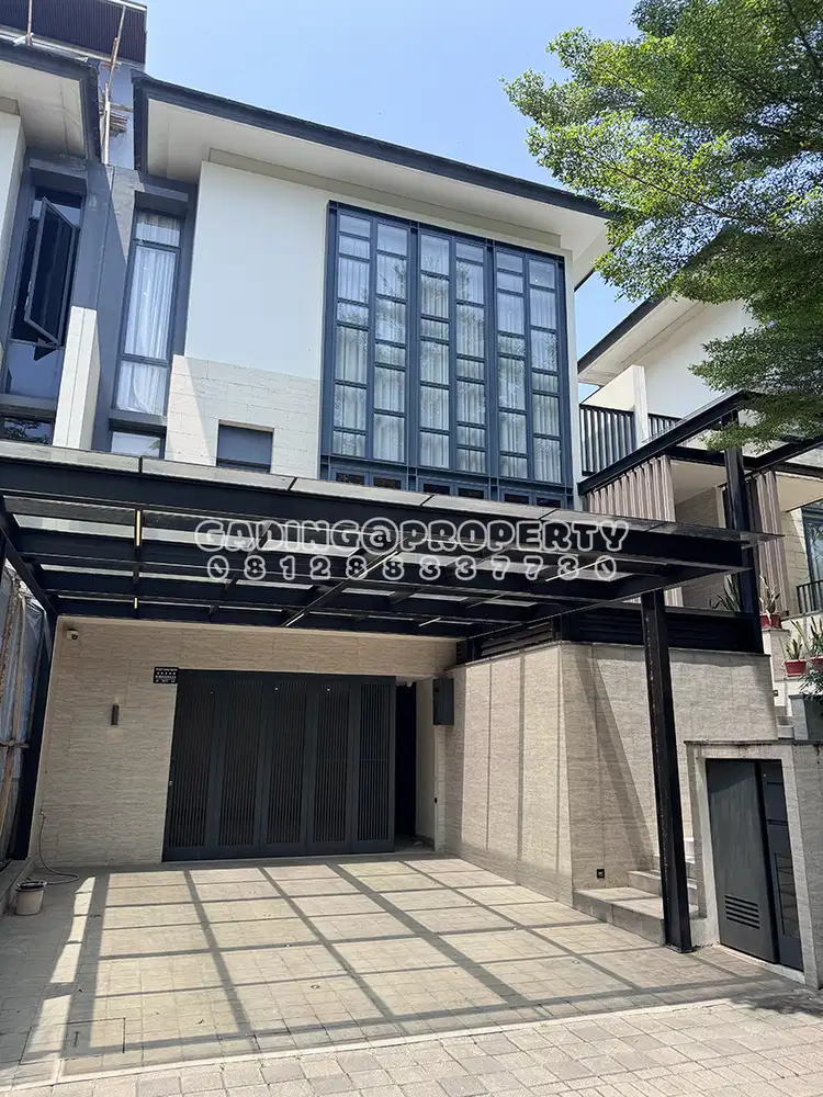 dijual! rumah mewah 3 lantai, furnish! cluster lancewood navapark di bsd city
