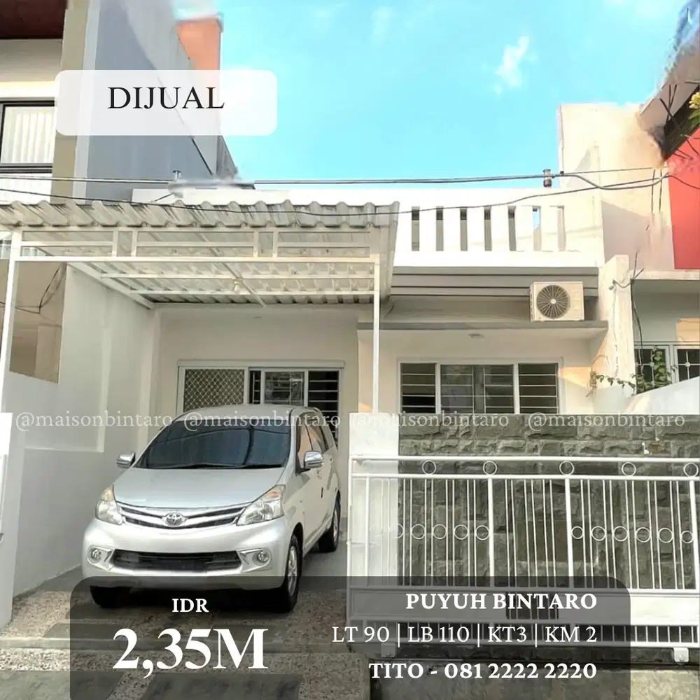 Dijual Rumah Cantik di Bintaro Sektor 5, Nego!