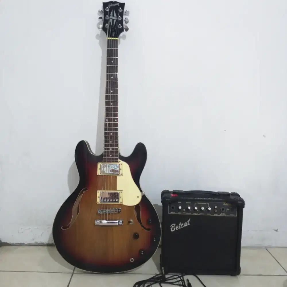 Gitar Hollowbody Custom + Ampli
