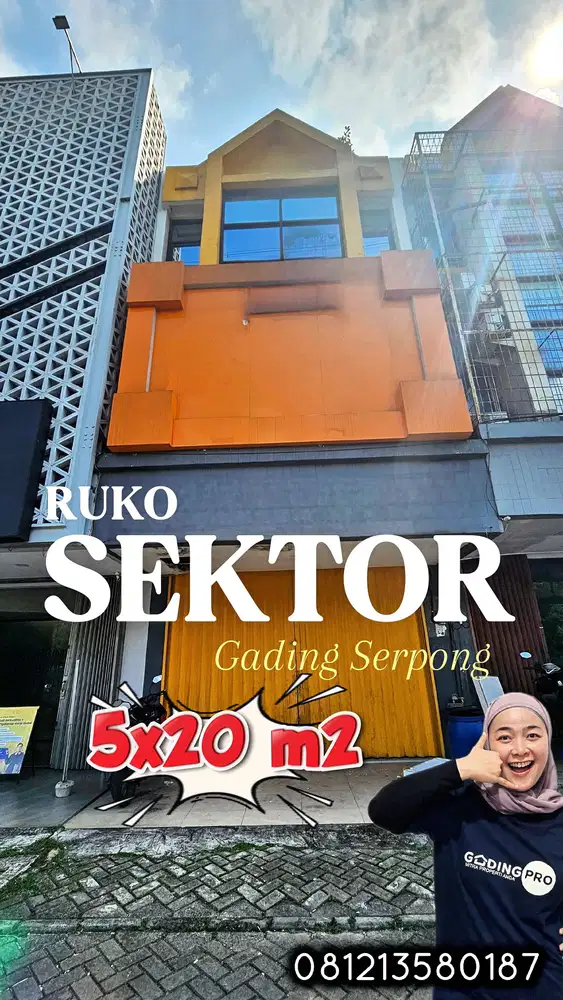 Ruko 3 lantai di gading serpong cocok untuk kantor,bimbel atau klinik
