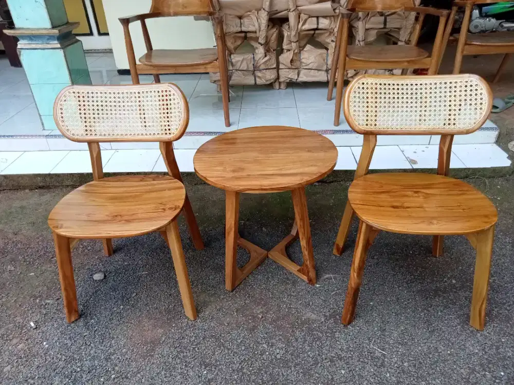 Kursi cafe kursi out door indoor meterial bahan kayu jati