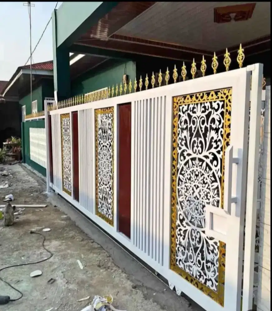 Pintu pagar laser cutting mewah