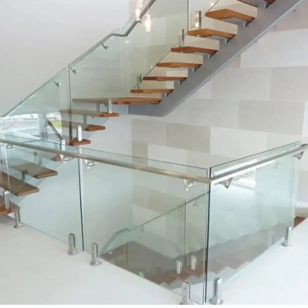 Reling stainless kaca minimalis