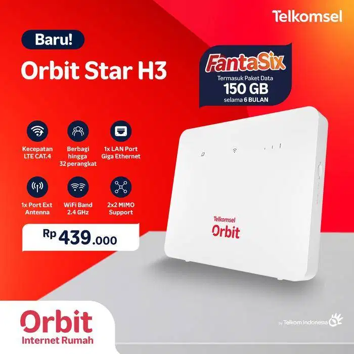 PROMO ORBIT STAR H3 HARGA MIRING