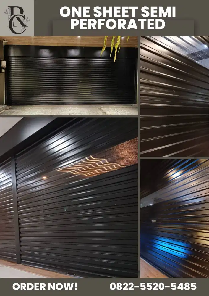 ROLLINGDOOR ONE SHEET SEMI PERFORATED