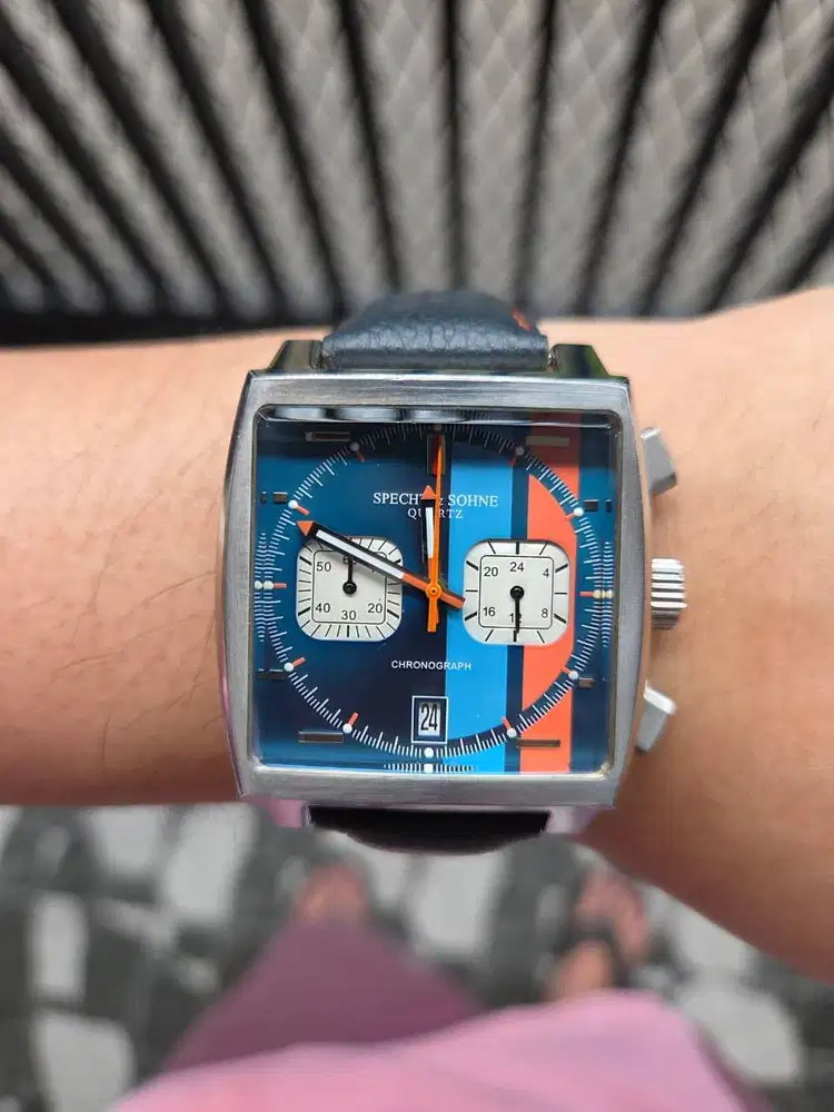 SPECHT&SOHNE Monaco Orange Blue Dial Quartz