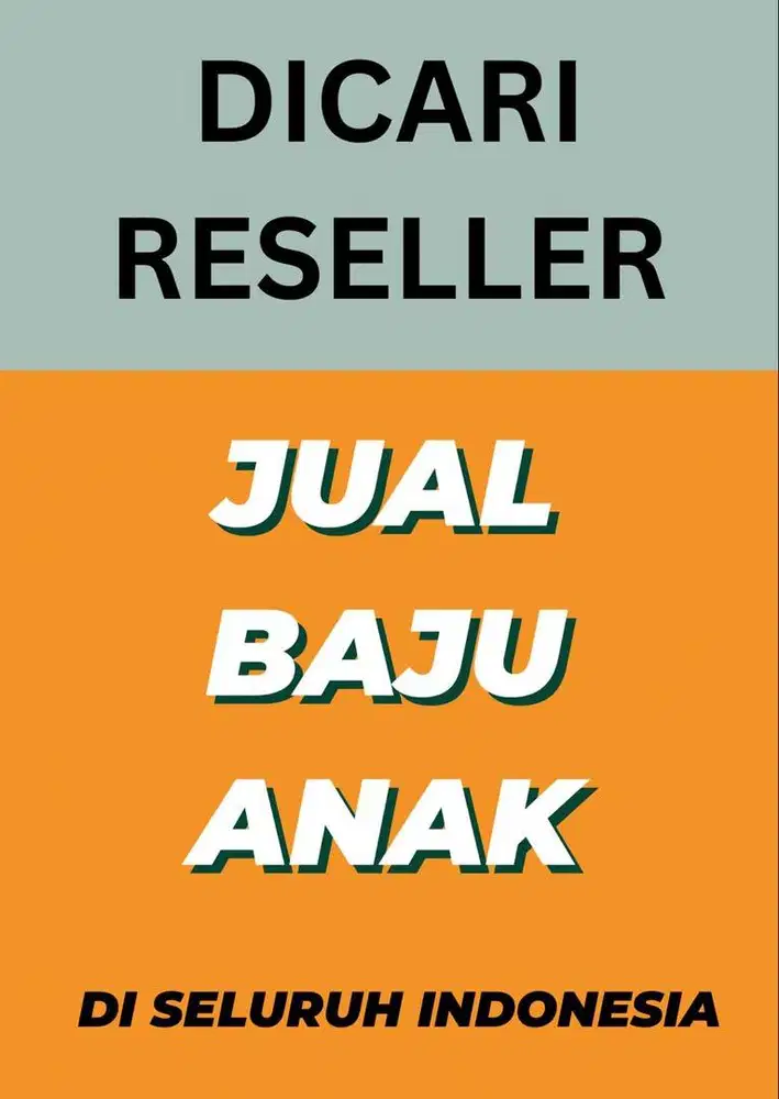 DICARI RESELLER BAJU ANAK DI SELURUH INDONESIA