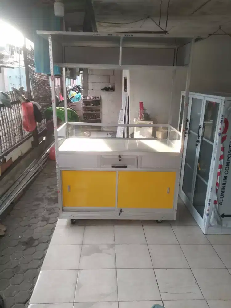 Ready stok rombong baru, bagus dan murah dari aluminium