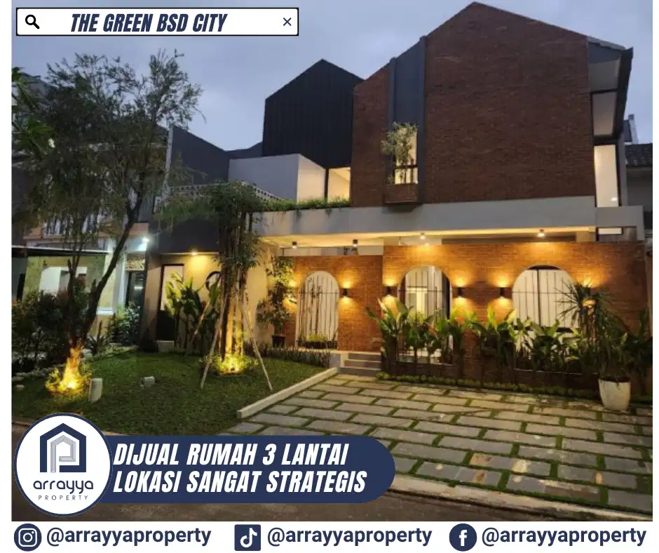 RUMAH MEWAH 2 LANTAI CLUSTER THE GREEN BSD .AHB314.