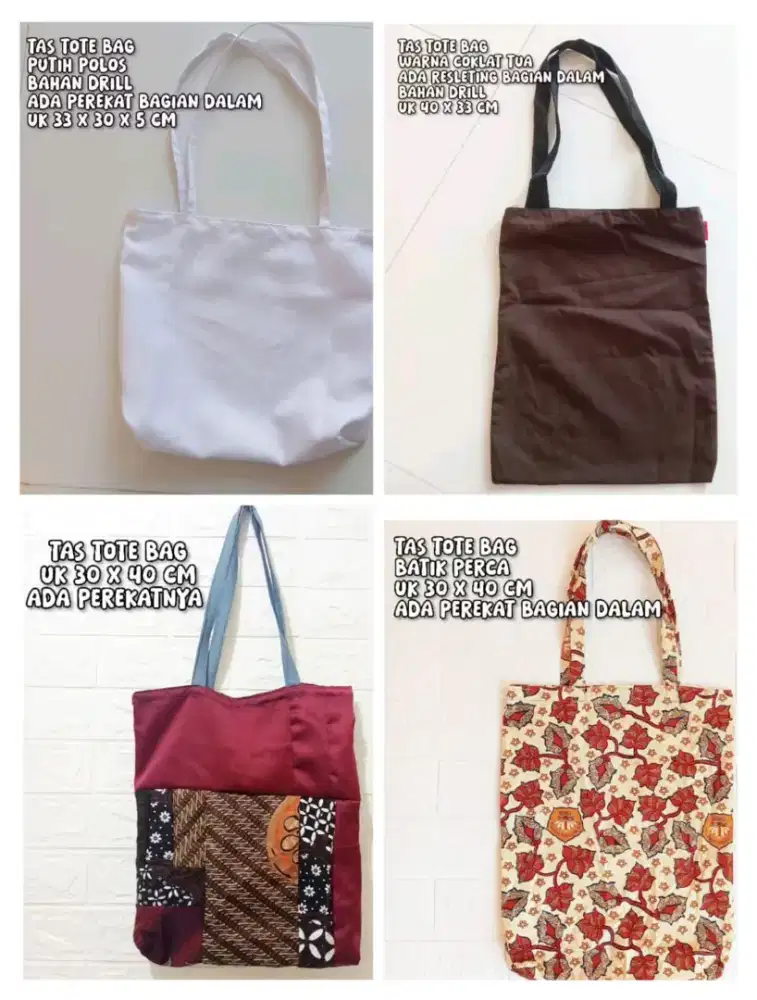 Tote Bag Batik Perca Jogja | Tas Belanja & Kuliah