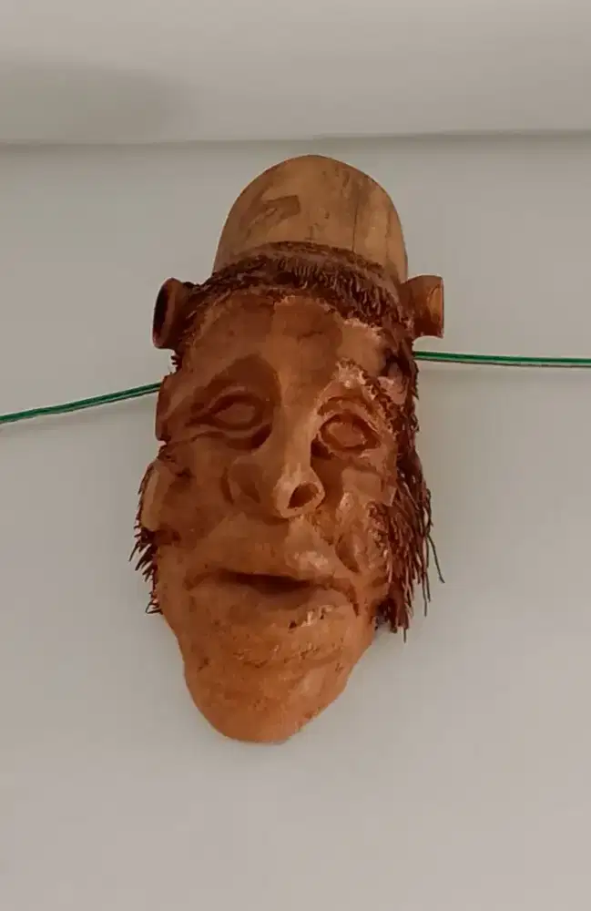 Hiasan dinding unik dari akar bambu