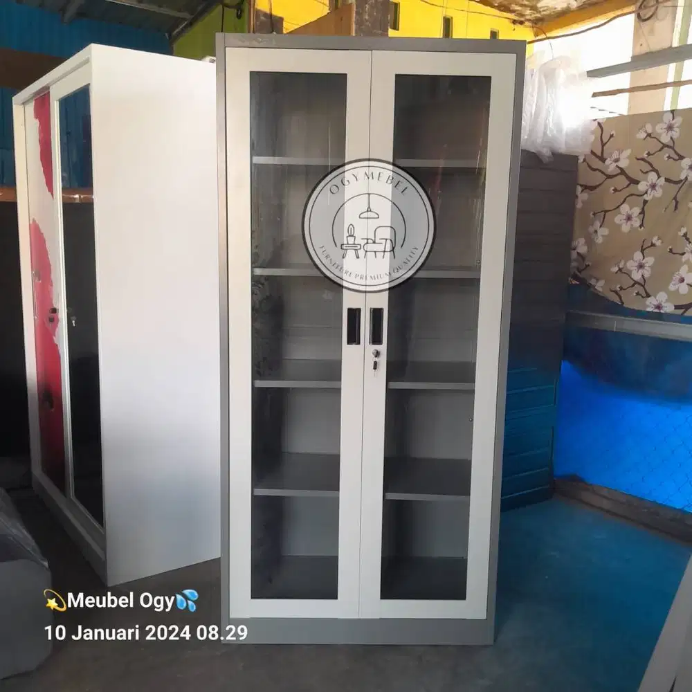 promo sale lemaari arsip 2 pintu kaca termurah dan terlaris sale