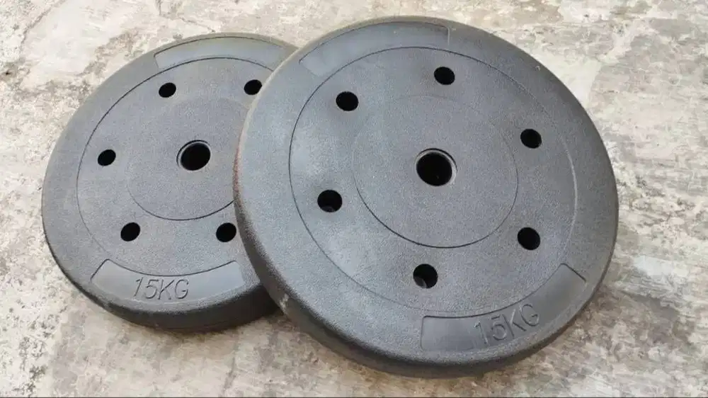 Barbel Plate 15Kg x 2 – Kokoh, Awet & Ideal untuk Home Gym!